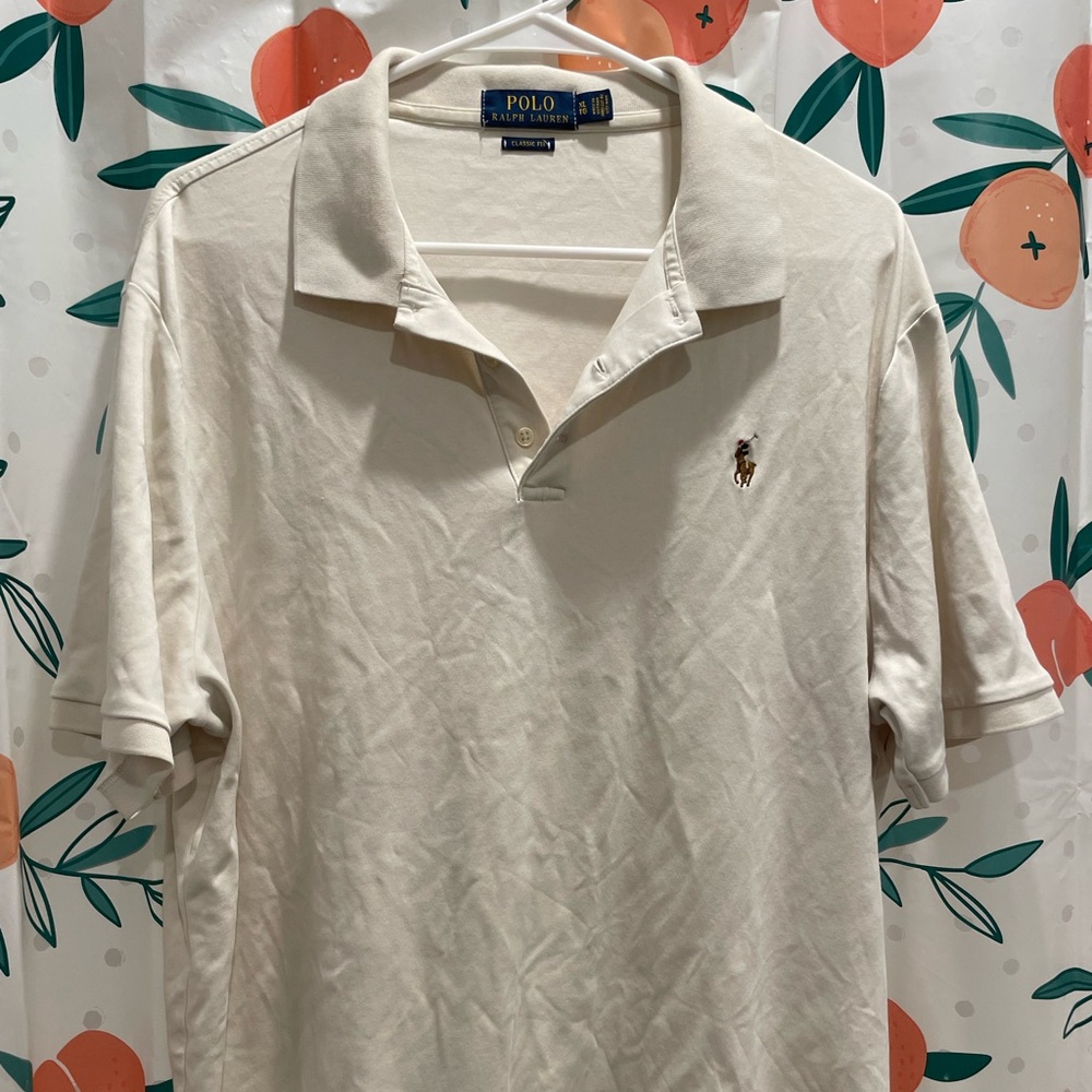 Ralph Lauren Men's Off-White Polo Shirt